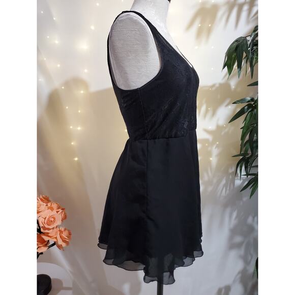 Soma Black Chiffon Lace Camisole Womens Size S Sleeveless Intimates Sleepwear - Picture 4 of 9